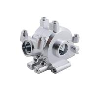 GTFRUQAS RC Car Center Gearbox Compatible With Losi For Baja For Rock For Rey Metal Front Gear Box Shell Gearbox Housing 1/10 RC Car Upgrade Parts Accessories(Silver)