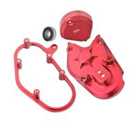 GTFRUQAS RC Car Center Gearbox Compatible With LOSI For PROMOTO-MX For MOTORCYCLE LOS06000 LOS06002 1/4 RC Car Upgrade Parts Aluminum Transmission Housing Gearbox Case(Red)