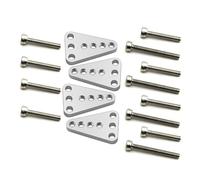 GTFRUQAS Rc Car Parts For Axial For SCX10 Honcho Dingo 1/10 Aluminum Upper Lower Shock Mount Lift Kit RC Crawler Model Car Upgrade Parts(Silver)