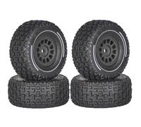 GTFRUQAS Rc Car Tyre Tire Wheels For Arrma For Mojave For Grom For Mini 1/14 4pcs 65mm Rubber Tire Tyre 12mm Hex Platic Wheel Hub RC Car Upgrade Parts Accessories(Black)