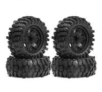 GTFRUQAS Rc Car Tyre Tire Wheels For MJX H12Y+ For Axial For SCX10 AXI03007 For Tamiya CC01 D90 1/12 1.9" Plastic Beadlock Wheels And Crawler Tires OD 88mm 4PCS Crawler Car