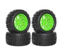 GTFRUQAS Rc Car Tyre Tire Wheels For Traxxas For Arrma For Redcat For HSP For HPI For Tamiya For Kyosho 1/10 128MM RC Monster Truck For Buggy Tire Tyre Wheel Foam Inserts 12mm Hex(Green)
