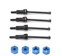 GTFRUQAS RC Drive Shaft For Arrma For Mojave For Grom 1/14 Rc Car Upgrade Parts Accessories Transmission Shaft Front Rear Cvd Shaft Steel Wheel Nut Aluminium(Black)