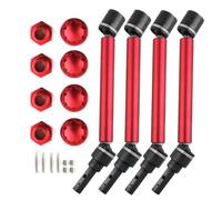 GTFRUQAS RC Drive Shaft For Traxxas 2.0 V2 89076-4 For WideMaxx 8996X 1/10 RC Car Upgrade Parts 4pcs Extended Drive Shaft CVD With Wheel Hex(Red)