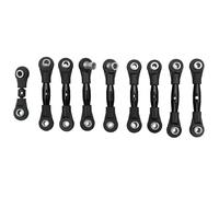 GTFRUQAS RC Models For Bronco GT4-TEC 2.0 1/10 Aluminum Tie Rod Set Adjustable Steering Linkage Servo Link Pull Parts Model Accessory Modified(Black)