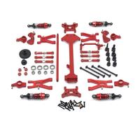 GTFRUQAS RC Models For WLtoys A959 A949 A969 A979 K929 1/18 Metal For Swing Arm Steering Cup Linkage Shock Absorber Kit RC Car Parts Upgrade(Red)
