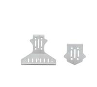 GTFRUQAS RC Models Spare Parts For KM C3 1/7 Metal Chassis Guard Plate Front Rear Remote Control Car For Rally Upgrade Modify Accessories(Front and rear)