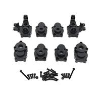 GTFRUQAS RC Repairs Components For Absima CR1.8 For Yucatan CR3.4 For Sherpa YK4082 YK4102 1/8 1/10 Metal Front And Rear Portal Axle Gear Housing RC Car Upgrade Parts(Black)