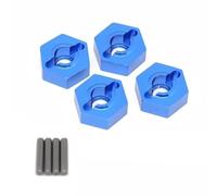 GTFRUQAS RC Repairs Components For Arrma 3S For Senton For Vorteks For Typhon Big For Rock For Granite 1/10 4pcs Metal 14mm Wheel Hex Hub Adapter RC Car Upgrade Parts(Blue)