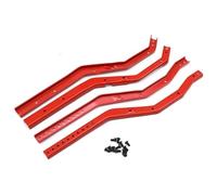 GTFRUQAS RC Repairs Components For Axial For SCX10 III For Gladiator For Wrangler 1/10 Wheelbase Adjustable Metal Chassis Frame Rail Set RC Crawler Upgrade Parts(Red)