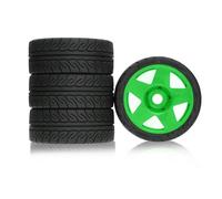 GTFRUQAS RC Repairs Components For KM For Rally WRC Citron C3 For MJX For Hyper Go 7303 7304 For Infraction 1/7 1/8 RC For Rally Off-Road Tires Wheel 17mm Hex(Green)