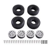 GTFRUQAS RC Repairs Components For MN 1/12 For MN82 LC79 For MN78 D90 D91 D96 99S For WPL 1/16 Full For Range For Feiyu For JJRC Six Wheel Drive Clip Tire Hub Tires RC Parts(Silver)