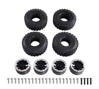 GTFRUQAS RC Repairs Components For MN 1/12 For MN82 LC79 For MN78 D90 D91 D96 99S For WPL 1/16 Full For Range For Feiyu For JJRC Six Wheel Drive Clip Tire Hub Tires RC Parts(Black)