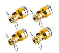 GTFRUQAS RC Repairs Components For Traxxas For HSP For Sakura For Redcat 1/10 4pcs Stealth Invisible Body Post Mount Contact Shell Column + Clips RC Drift Car(Brass)