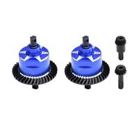 GTFRUQAS RC Repairs Components For Traxxas For Mini For Maxx RC Carbon Steel + 7075 Alloy F R Complete Differential Upgrade Modification Repair Parts(Blue)