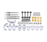 GTFRUQAS RC Repairs Components For Traxxas For TRX4M For 1/18 Aluminum Straight Axles Change To Portal Front Rear Axles Ground Clearance+8.1mm DIY Kit RC Crawler(Silver)