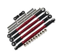 GTFRUQAS Rc Special Connecting Rod For Arrma Big For Rock For Kraton For Notorious For Talion 6S 1/7 1/8 Metal Steering Tie Rod AR330221 AR340071 AR330230 Rc Car Parts Replacement(Red)