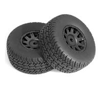 GTFRUQAS RC Tires Compatible With Arrma For MOJAVE For GROM 1/14 RC Car Upgrade Parts Accessories 4pcs 65mm Rubber Tire Tyre 12mm Hex ARA550116