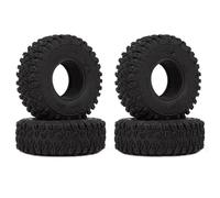 GTFRUQAS RC Tires Compatible With Axial For SCX24 1/18 1/24 RC Crawler Car For Climbing Upgrade Part 52mm Tires 1.0" Soft Rubber Mud For Terrain Wheel Tires
