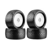 GTFRUQAS RC Tires For Arrma For Traxxas For Redcat For Team For Losi 4pcs 140mm 1/8 Hex Tires Wheel 17mm RC For Racing Car Off-Road For Buggy Accessories(White)