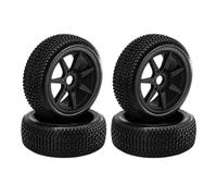 GTFRUQAS RC Tires For Arrma For Typhon For Talion For Redcat For Team 1/7 1/8 4pcs 117mm Tires Wheel 17mm RC Car Parts Accessories And Upgrades Replacement(Black)