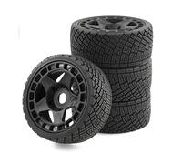 GTFRUQAS RC Tires For Arrma For Typhon For Talion For Traxxas For Redcat VRX 4pcs 100mm 1/8 1/7 Wheels Tire 17mm Hex RC Off-Road Accessories Replacement(Black)