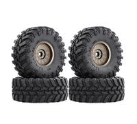GTFRUQAS RC Tires For Axial For Capra For Wraith For Traxxas For TRX4 Gen8 For Everest Gen 7 Pro2.2 Tires & Beadlock Wheels 12mm Hex Rims Rc Car Parts(Brown)