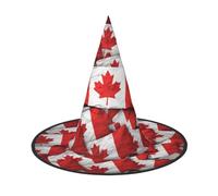 GTGHYLHA Canadian Flag Full Screen Printed Oxford Fabric Soft And Comfortable Unisex Carnival Halloween Party Witch Hat