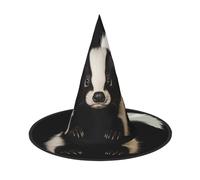 GTGHYLHA Cute Skunk Full Screen Printed Oxford Fabric Soft And Comfortable Unisex Carnival Halloween Party Witch Hat