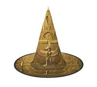 GTGHYLHA Egypt Hieroglyphics Full Screen Printed Oxford Fabric Soft And Comfortable Unisex Carnival Halloween Party Witch Hat