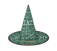 GTGHYLHA Formulas Shapes Theory Math Lesson Word Full Screen Printed Oxford Fabric Soft And Comfortable Unisex Carnival Halloween Party Witch Hat