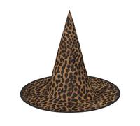 GTGHYLHA Leopard Print Full Screen Printed Oxford Fabric Soft And Comfortable Unisex Carnival Halloween Party Witch Hat