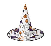 GTGHYLHA Magic Witch Witchcraft Bohemian Drawing Full Screen Printed Oxford Fabric Soft And Comfortable Unisex Carnival Halloween Party Witch Hat