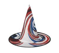 GTGHYLHA Marble Mixed Brown Full Screen Printed Oxford Fabric Soft And Comfortable Unisex Carnival Halloween Party Witch Hat