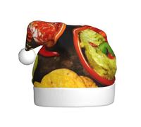 GTGHYLHA Mexican Food Full Screen Printed Polyester Fabric, Suitable For Both Men And Women, Adult Plush Christmas Hats, Holiday Parties, Halloween Hats
