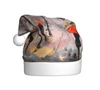 GTGHYLHA Rainy Street In Paris Full Screen Printed Polyester Fabric, Suitable For Both Men And Women, Adult Plush Christmas Hats, Holiday Parties, Halloween Hats