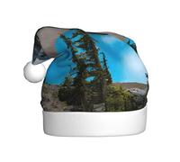 GTGHYLHA Rocky Mountains Full Screen Printed Polyester Fabric, Suitable For Both Men And Women, Adult Plush Christmas Hats, Holiday Parties, Halloween Hats