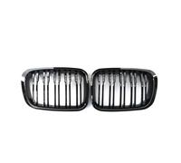 GTGJFJKW For BMW E46 4-Door 1998 1999 2000 2001 Gloss Black Double Line Kidney Grilles Car Front Hood Grill Cover Accessories