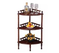 GTGXZX Corner Shelves Corner Shelf Corner Stand 3 Tier Corner Shelf Wood End Table Shelves Free Standing Shelf Corner Bookshelf For Living Room Kitchen Corner Display Rack Corner Rack(Bruin)
