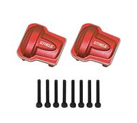 GTHELE Aluminum Diff Cover Front&Rear Bridge Axle Cover for Traxxas 1/18 TRX4M Upgrade Parts RC Crawler Car (Red)
