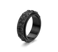 GTHIC Stainless Steel Eye of Providence Spinner Ring for Men Women Black Non Tarnish Gothic Ring All Seeing Rotating Band Ring Vintage Evil Eye Fidget Rings For Anxiety Jewelry Rings Size 8