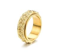 GTHIC Stainless Steel Eye of Providence Spinner Ring for Men Women Gold Non Tarnish Gothic Ring All Seeing Rotating Band Ring Vintage Evil Eye Fidget Rings For Anxiety Jewelry Rings Size 13