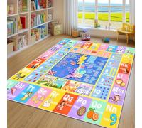 GthreeD Kids Carpet Playmat - 120x160 cm Large Soft & Non-Slip Educational Rug for Learning ABC Alphabet,Numbers,Shapes & Map, Washable Classroom Rug for Toddler Nursery & Kids Room Decor.