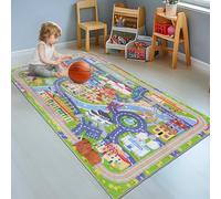 GthreeD Kids Carpet Playmat Rug City Life 80x150 cm Anti Slip Play Rug City -Play Learn and Have Fun Safely - Kids Baby Children Educational Road Traffic Play Mat for Bedroom Play Room Game Safe Area