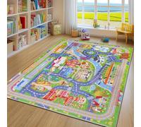 GthreeD Kids Carpet Playmat Rug City Life,Large 120x160 cm Play Area Rug for Bedroom Play Room Game Safe Area,Kids Race Track Rug for Toddlers,Baby,and Children Playing and Learning.
