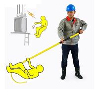 GTHTUHFD 1.5 M - 3 M Electrical Safety Rescue Hook, Lightweight, High-Voltage Insulated Rescue Hook For Power Plants/Factories/Car Repairs, Insulated Body, Load Capacity 100 Kg,Yellow-2m/78.7in/6.5ft