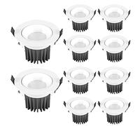 GTHTUHFD 10-Pack Recessed Can Lights Eyeball Ceilling Potlight Cri90+,Round Flat Panel Light 5W,7W,10W,12W,15W,Led Downlight For Entryway Lamp, No Flicker,6000K,4000K,3000K,7w-6000k