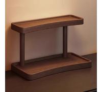 GTHTUHFD 2 Tier Wooden Station, Coffee Mug Rack Holder Stand Display Shelf, Countertop Organiser For Kitchen, Home, Office,Walnut-40x20x22cm
