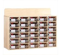 GTHTUHFD 30 Bay Wooden Cell Phone Locker With Lock Acrylic Door Storage For Schools Gyms Factories & Labsemployee Lockers For Exam Rooms & Workplaces Large Capacity,Small-30Bays