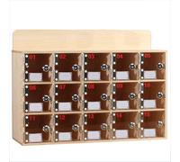 GTHTUHFD 30 Bay Wooden Cell Phone Locker With Lock Acrylic Door Storage For Schools Gyms Factories & Labsemployee Lockers For Exam Rooms & Workplaces Large Capacity,Small-15Bays